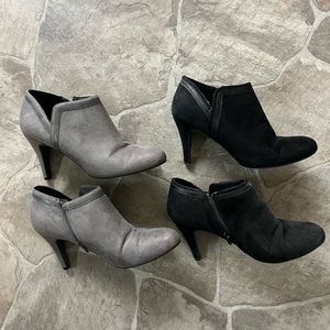 Faux Suede Heeled Ankle Booties Size 9.5 Women’s